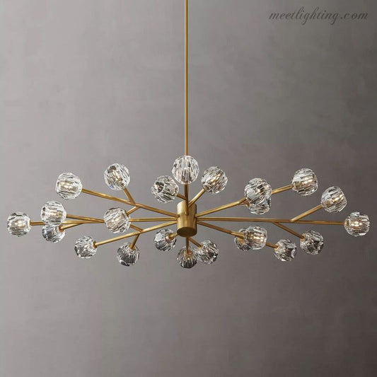 Boule Clear Glass Oval Chandelier 72"-Meet Lighting