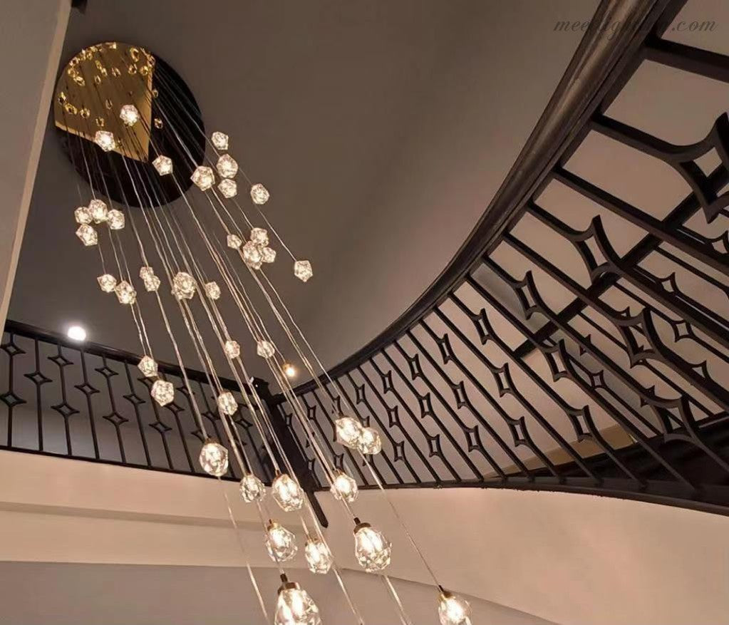 Boule Glass Round Cluster Chandelier 24"-MEET LIGHTING