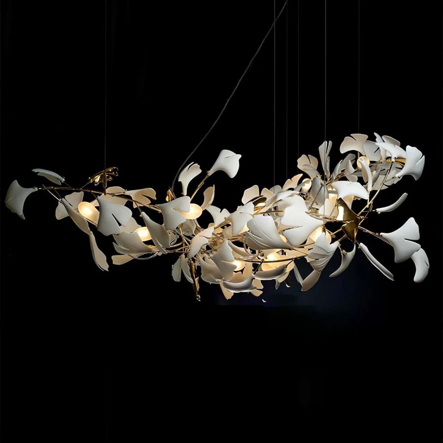 Bustling Ceramic Ginkgo Leaf Chandelier-Meet Lighting