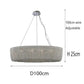 Cadenas Aluminum Chain Tassel Chandelier-Meet Lighting