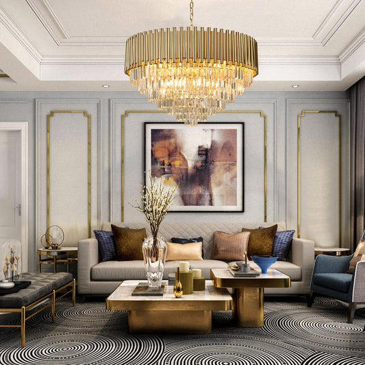Callistenes Clear Crystal Chandelier-Meet Lighting