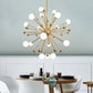 Camila Gold And White Chandelier D 40"-Meet Lighting