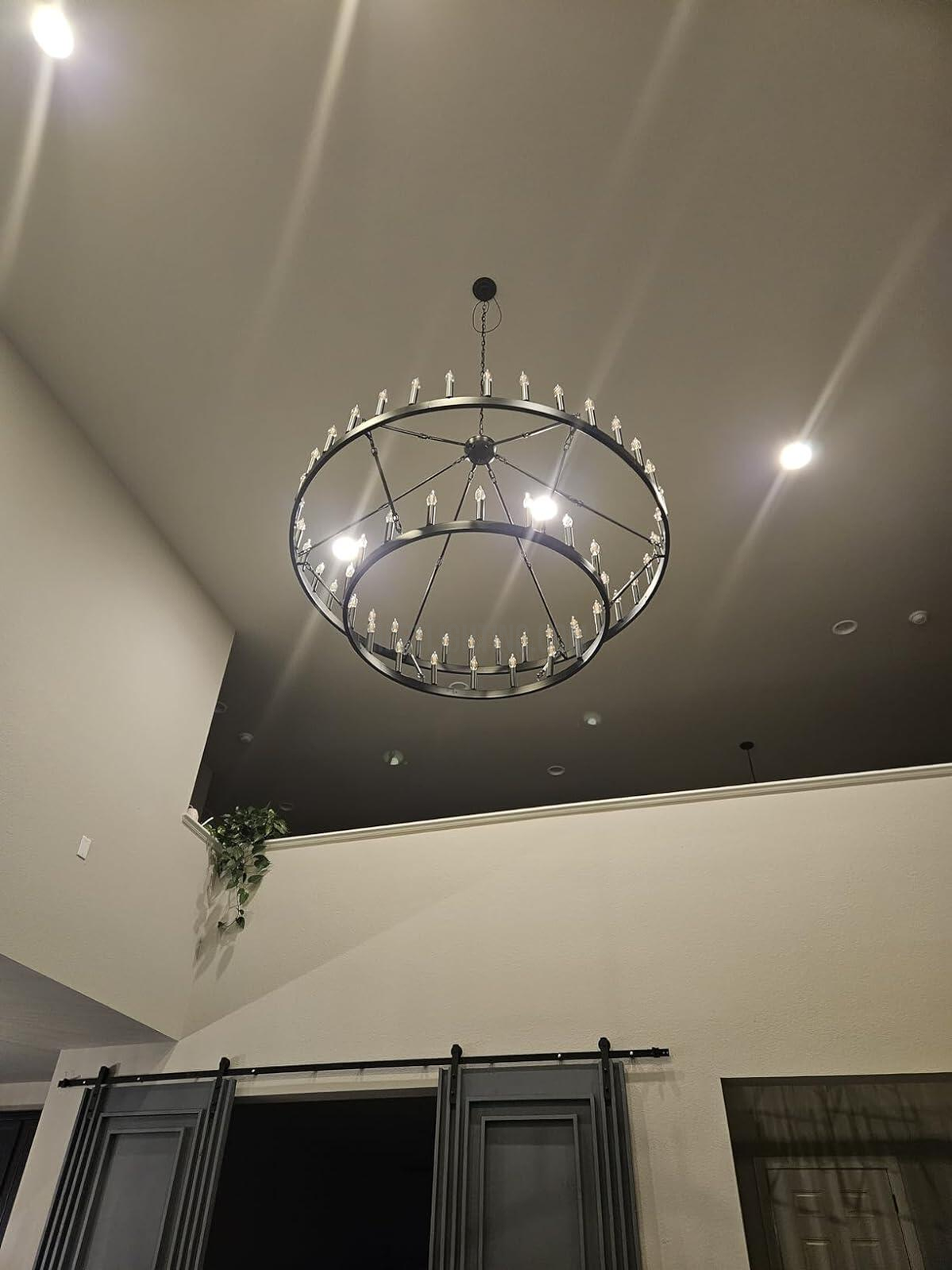Camino Vintage Candelabra 2-Tier Round Chandelier-MEET LIGHTING
