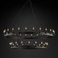 Camilo Vintage Candelabra 2-Tier Round Chandelier-Meet Lighting