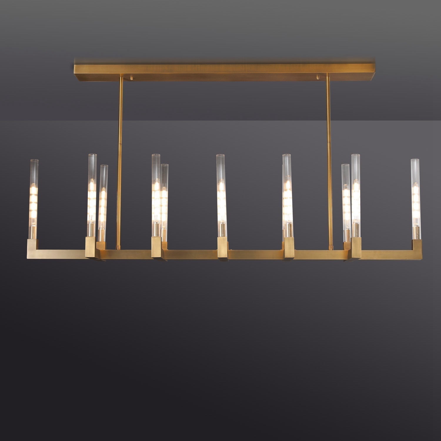 Candlestick Linear Chandelier 67"-Meet Lighting
