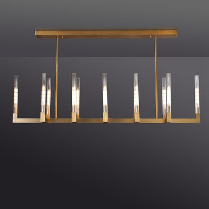 Candlestick Linear Chandelier 67"-Meet Lighting