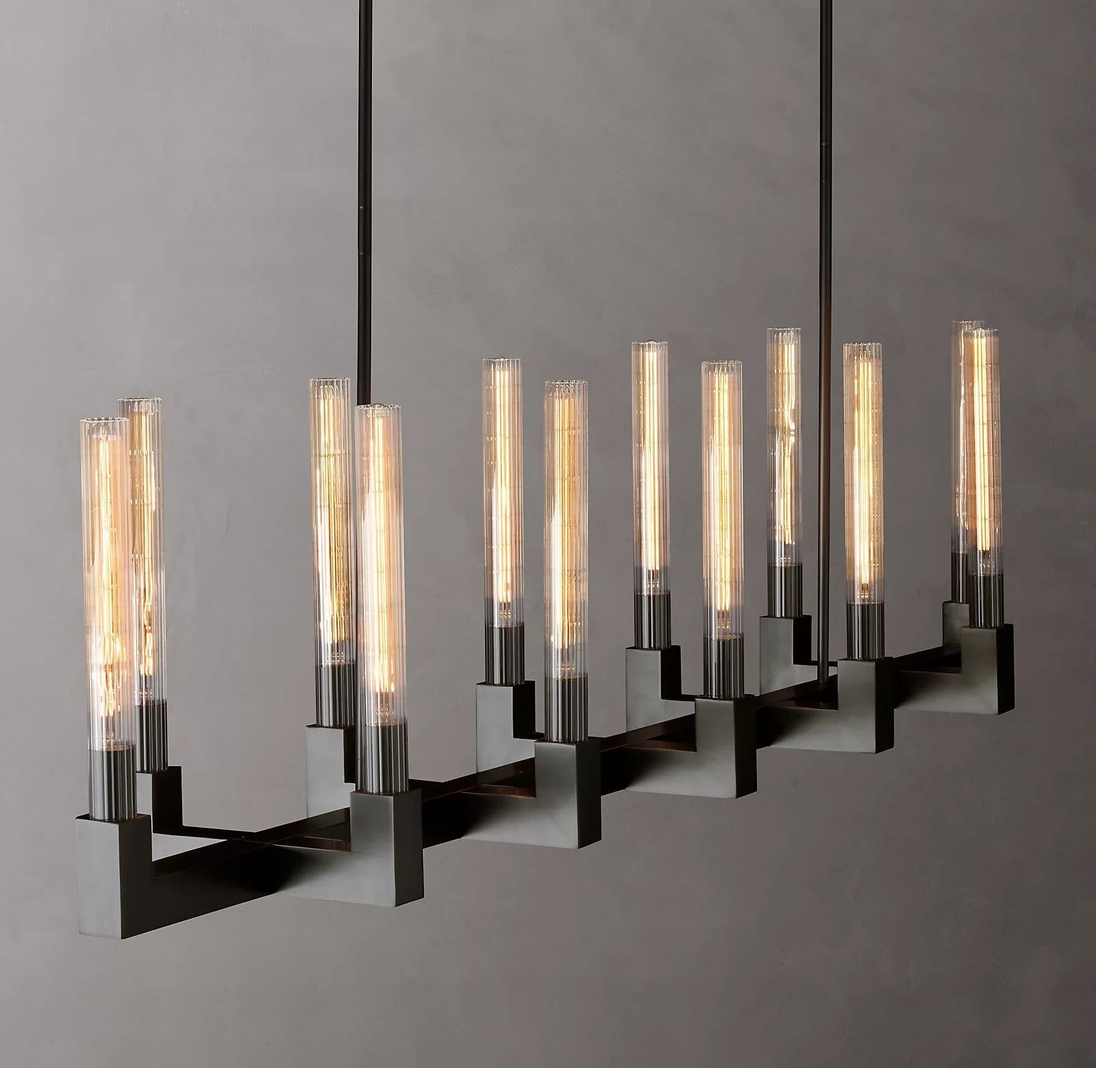 Candlestick Linear Chandelier 67"-Meet Lighting