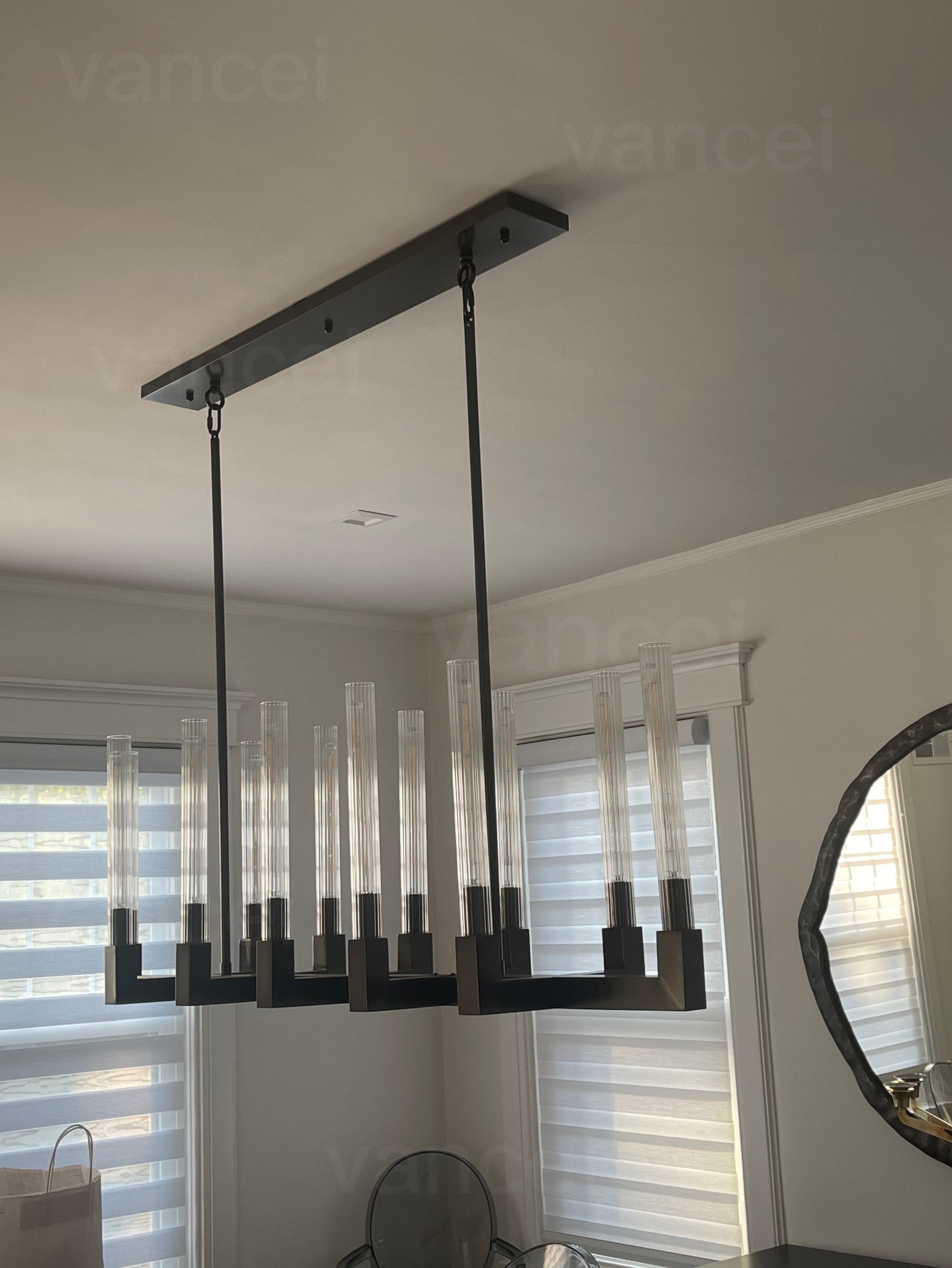Candlestick Linear Chandelier 67"-Meet Lighting