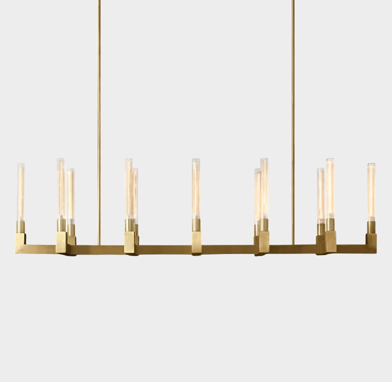 Candlestick Linear Chandelier 67"-Meet Lighting