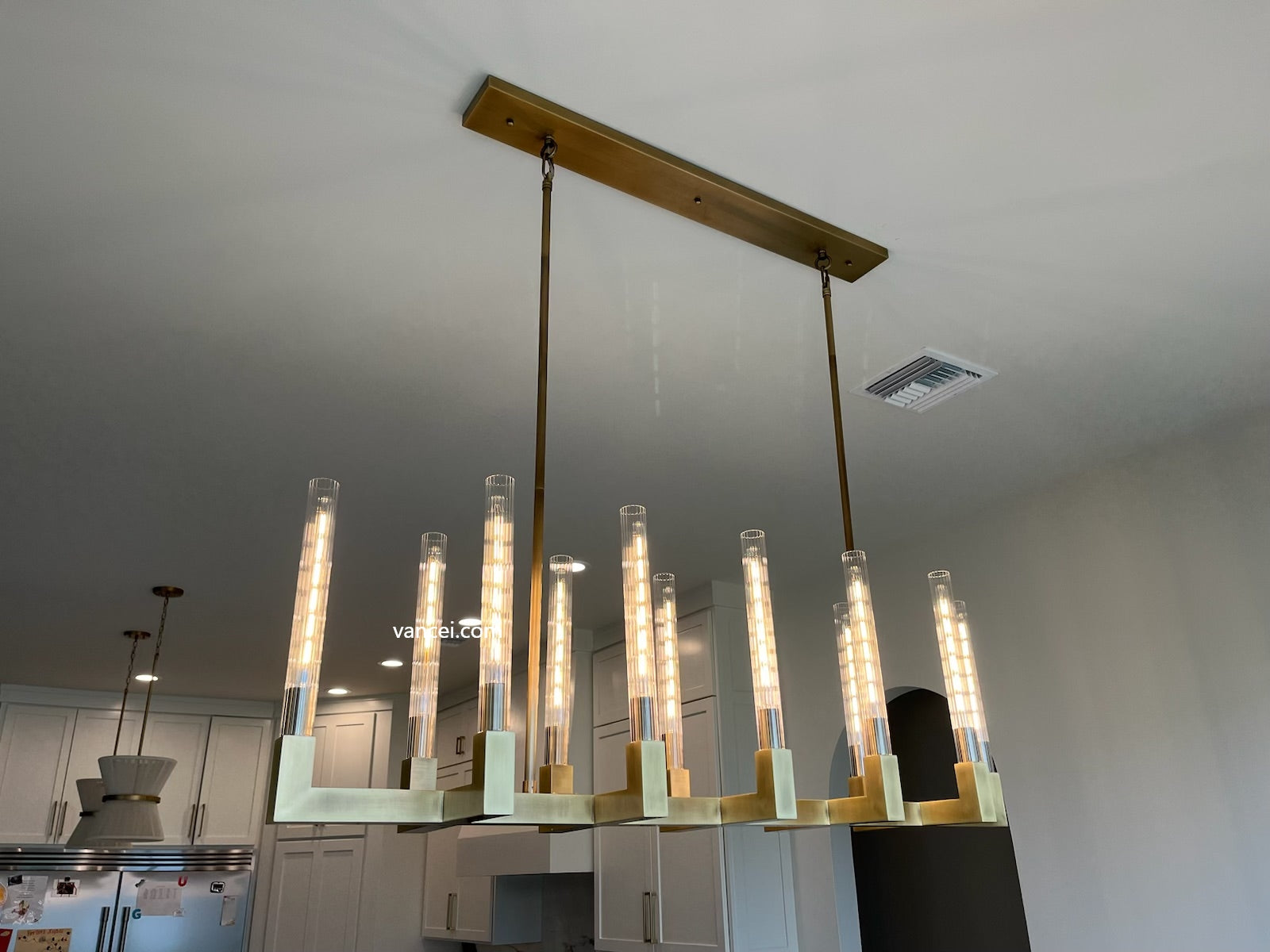Candlestick Linear Chandelier 67"-Meet Lighting