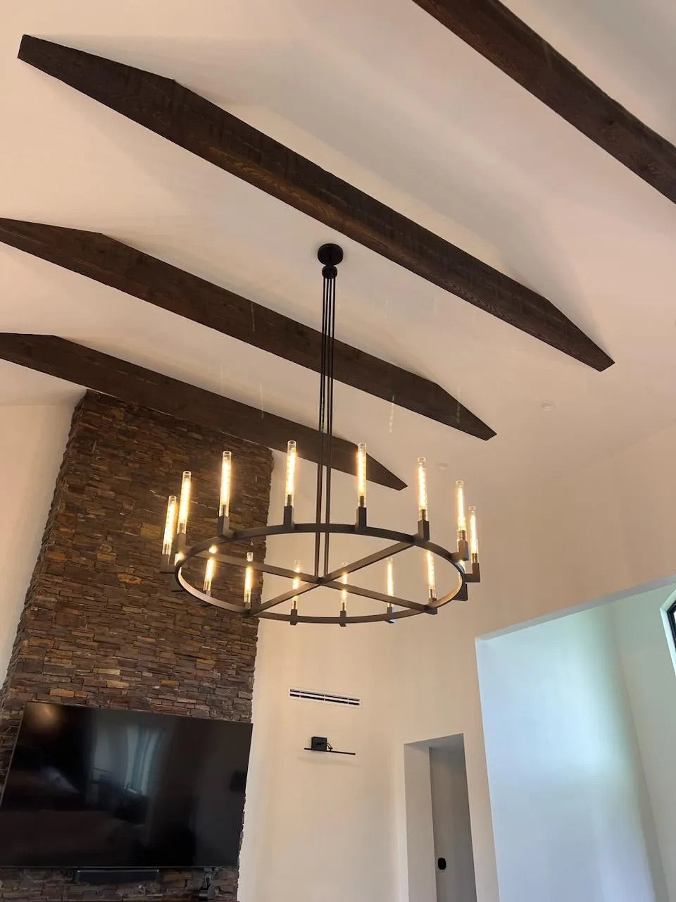 Candlestick Round Chandelier 60"-Meet Lighting