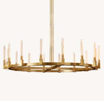 Candlestick Round Chandelier 60"-Meet Lighting