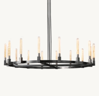 Candlestick Round Chandelier 60"-Meet Lighting