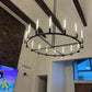 Candlestick Round Chandelier 60"-Meet Lighting