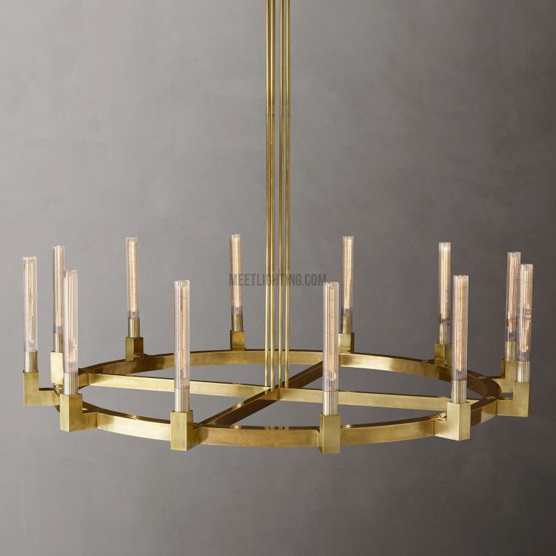 Cania Round Chandelier 60"-Meet Lighting