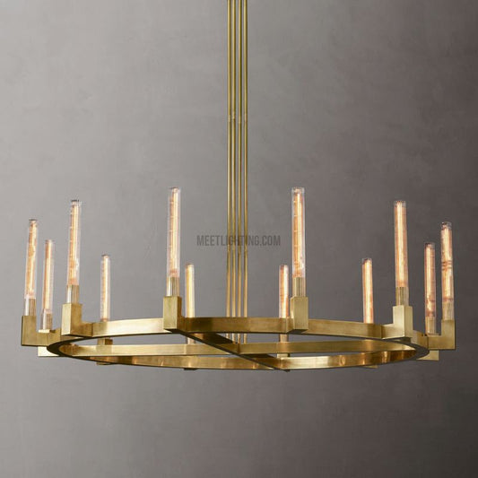 Cania Round Chandelier 60"-Meet Lighting