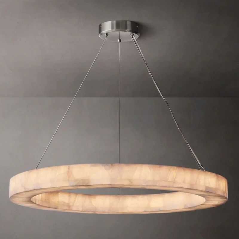 Rivage Calcite Round Chandelier 31"40"60"