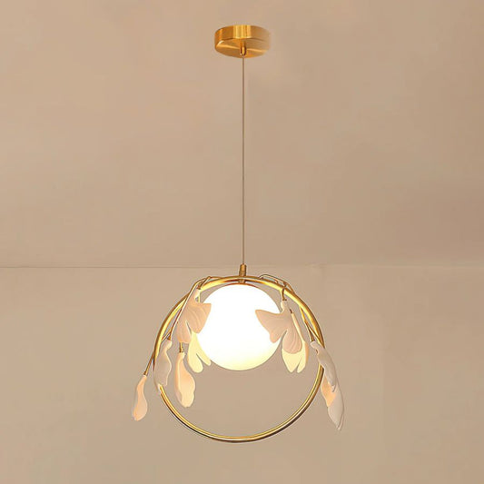 Ceramic Ginkgo Leaf Pendant-Meet Lighting