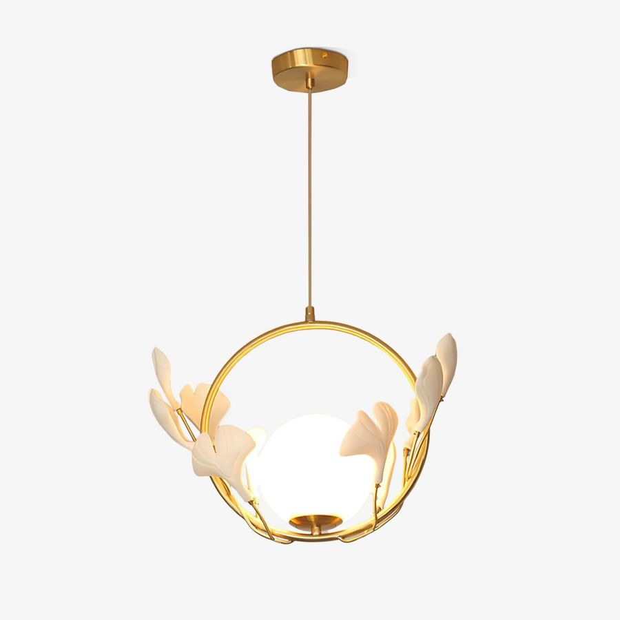 Ceramic Ginkgo Leaf Pendant-Meet Lighting
