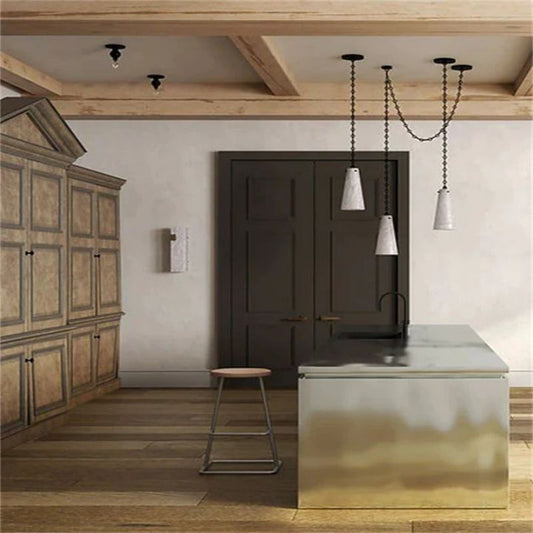 Charlene Marble Modern 3-Light Chandelier-Meet Lighting