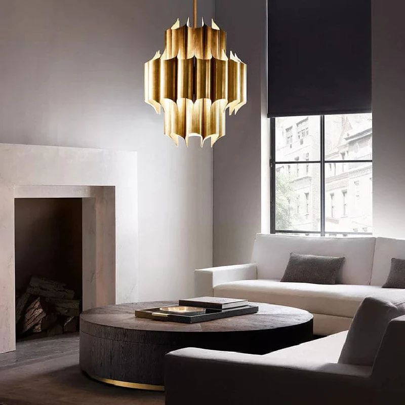 Chasel Brass Chandelier 24"-MEET LIGHTING