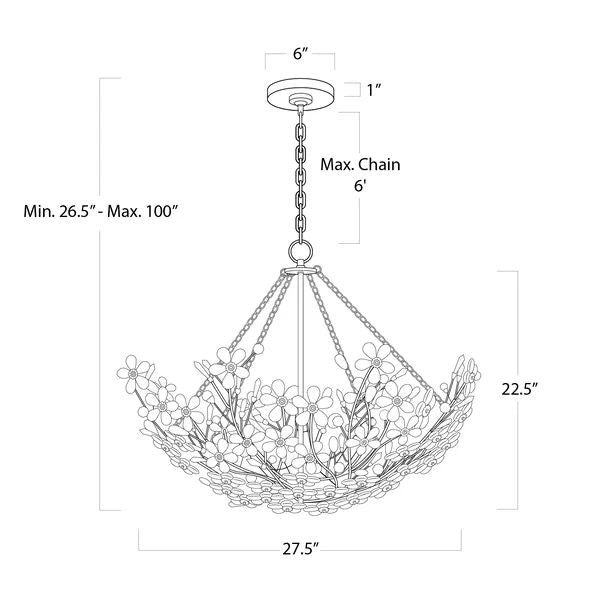 Cherish 12 Lights Round Chandelier-Meet Lighting