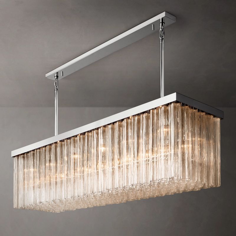 Clele Rectangular Chandelier 73"-MEET LIGHTING