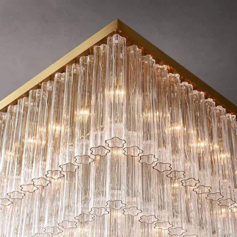 Clele Square Chandelier 45"-Meet Lighting