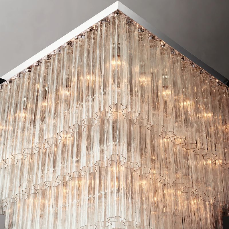 Clele Square Chandelier 45"-Meet Lighting