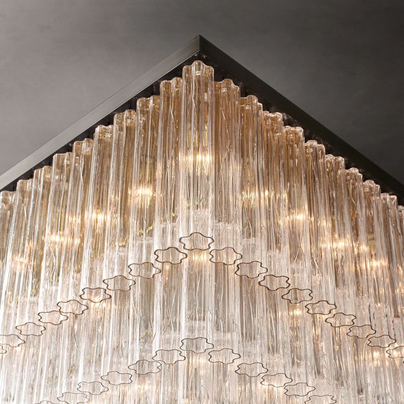 Clele Square Chandelier 45"-Meet Lighting