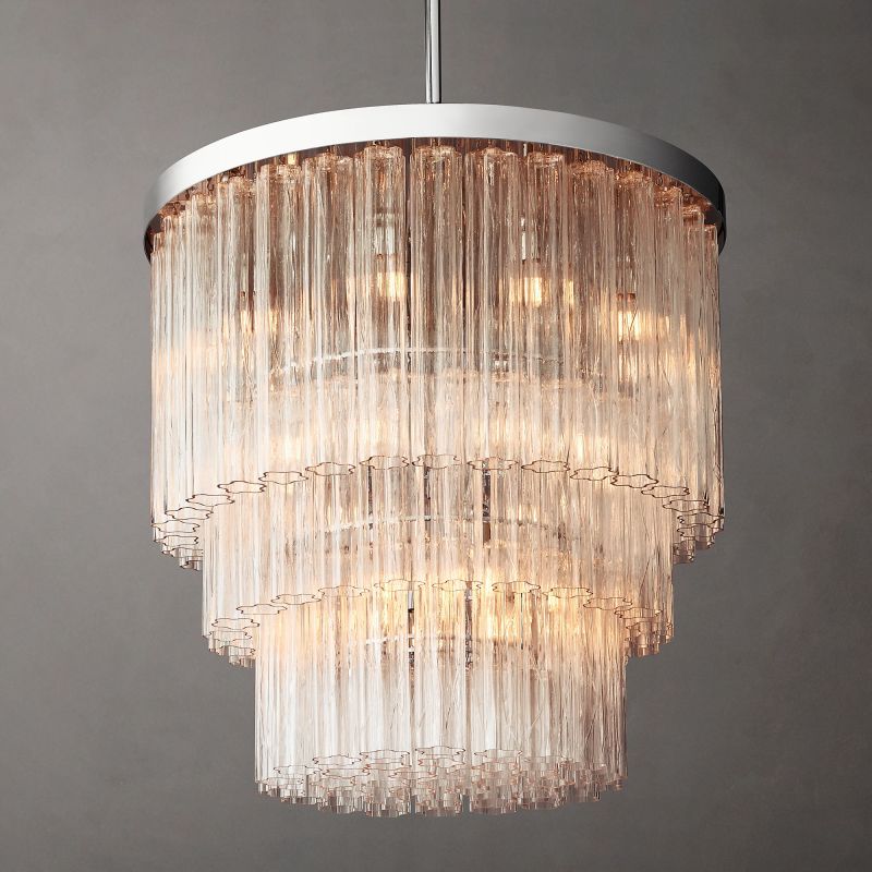 Clele Three Layer Round Chandelier 36"-MEET LIGHTING
