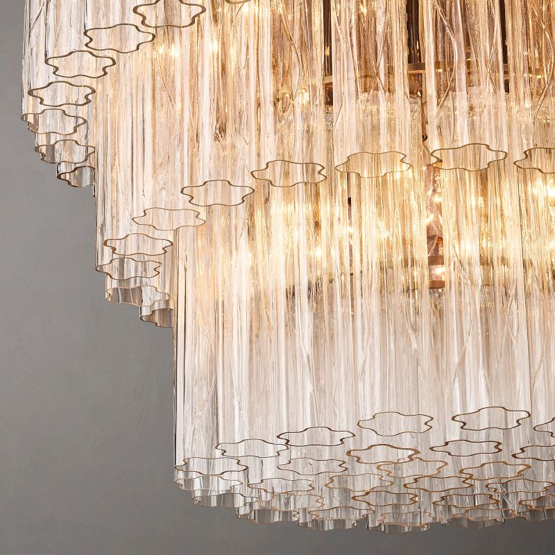 Clele Three Layer Round Chandelier 36"-MEET LIGHTING
