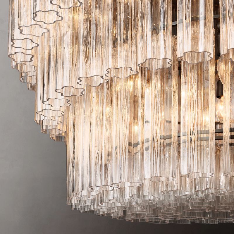 Clele Three Layer Round Chandelier 48"-MEET LIGHTING