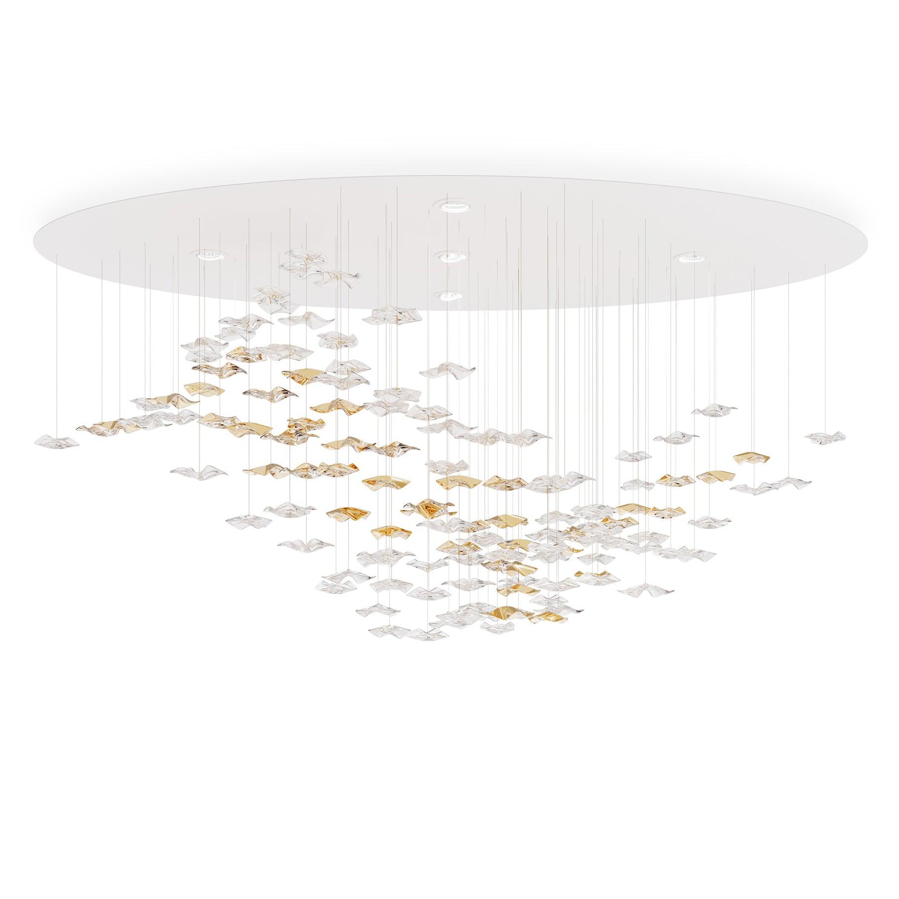 Coastal Sands Wave Glass Chandelier, Artisic Handmade Glass Chandelier-Meet Lighting