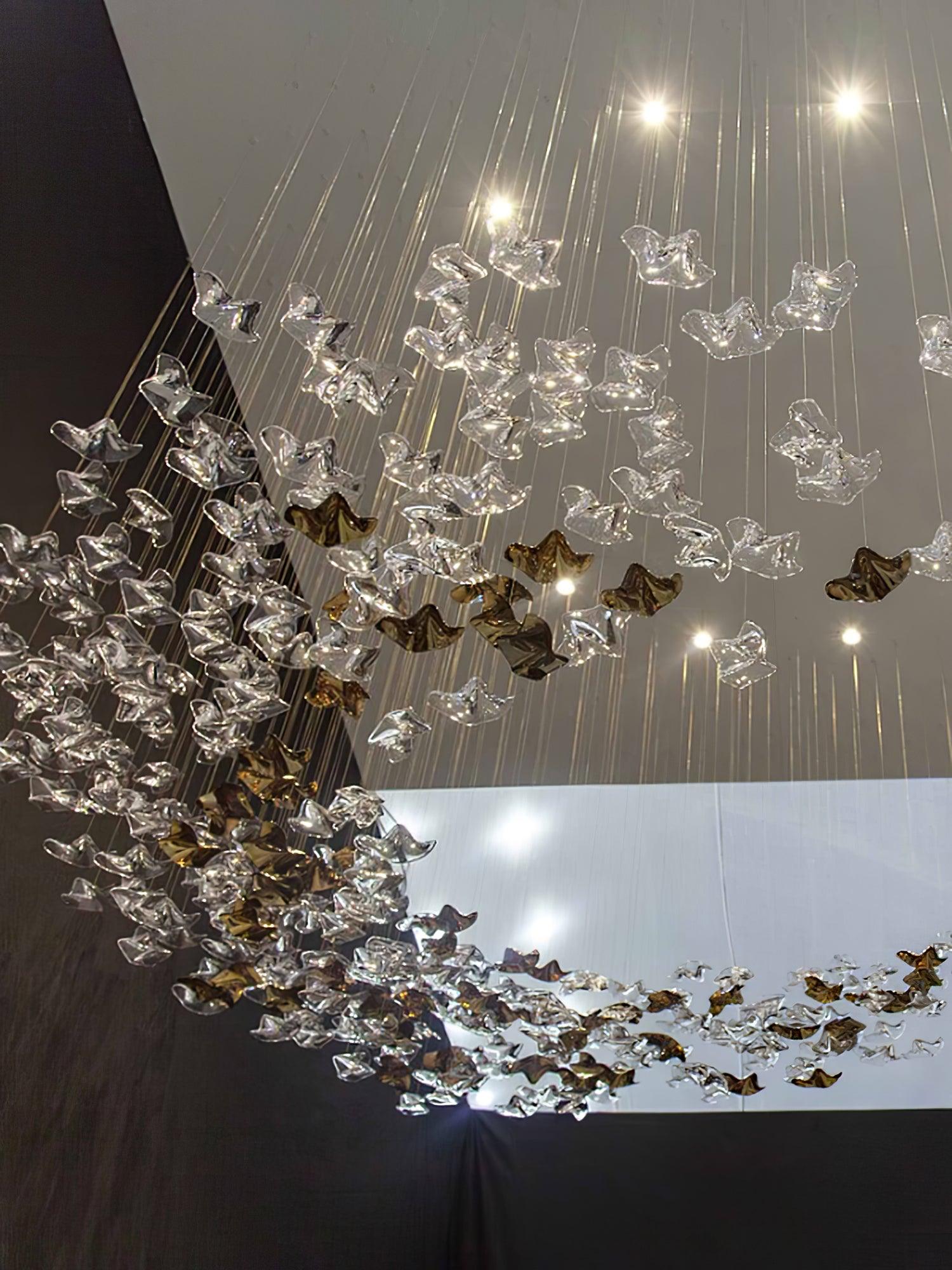Coastal Sands Wave Glass Chandelier, Artisic Handmade Glass Chandelier-Meet Lighting