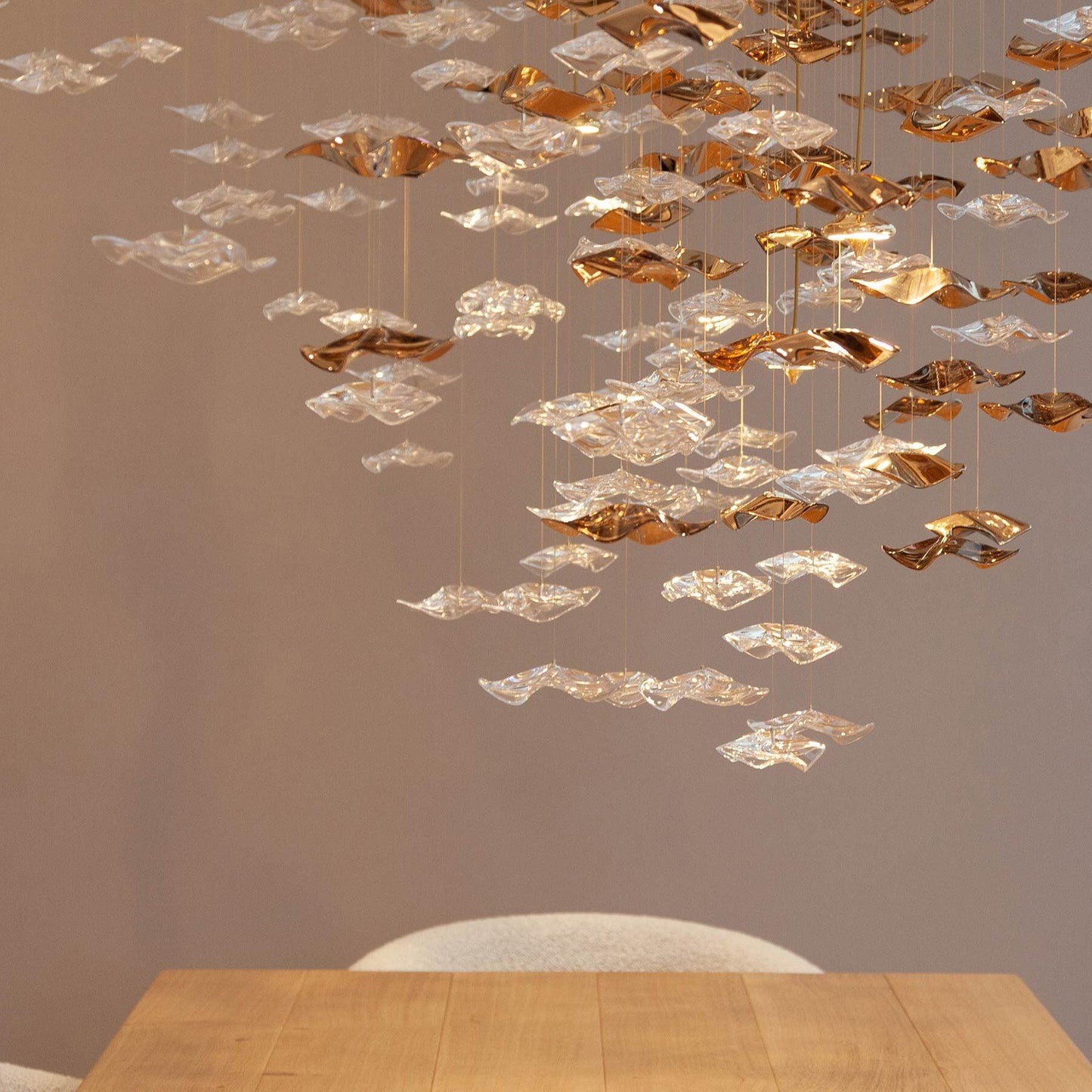 Coastal Sands Wave Glass Chandelier, Artisic Handmade Glass Chandelier-Meet Lighting