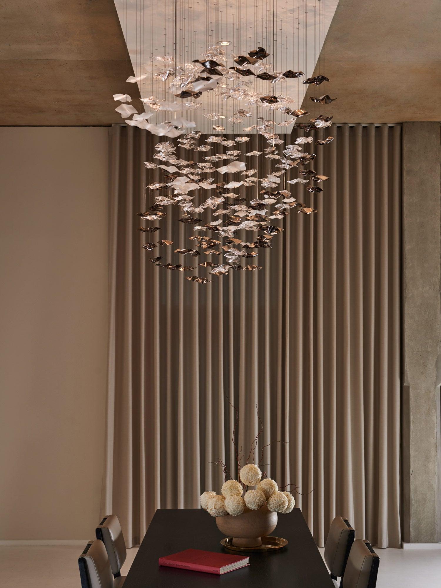 Coastal Sands Wave Glass Chandelier, Artisic Handmade Glass Chandelier-Meet Lighting