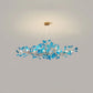 Colorful Glass Ginkgo Leaf Chandelier-Meet Lighting