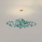 Colorful Glass Ginkgo Leaf Chandelier-Meet Lighting