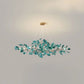 Colorful Glass Ginkgo Leaf Chandelier-Meet Lighting