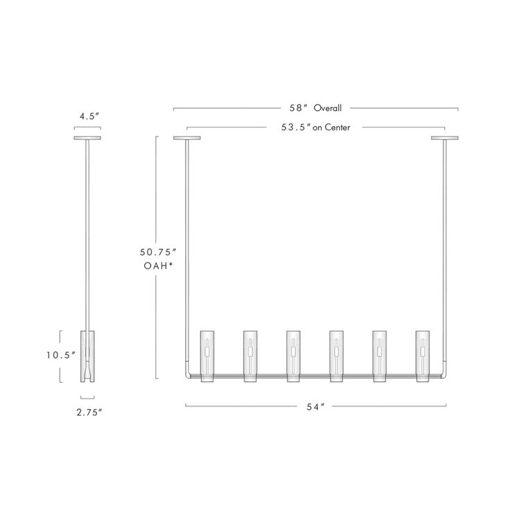 Cono Linear Chandelier for Dining Room-MEET LIGHTING