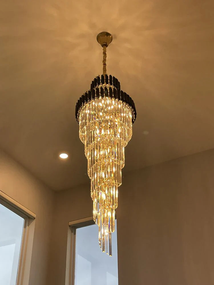 Cyrus Multiple Tier Crystal Chandelier-MEET LIGHTING