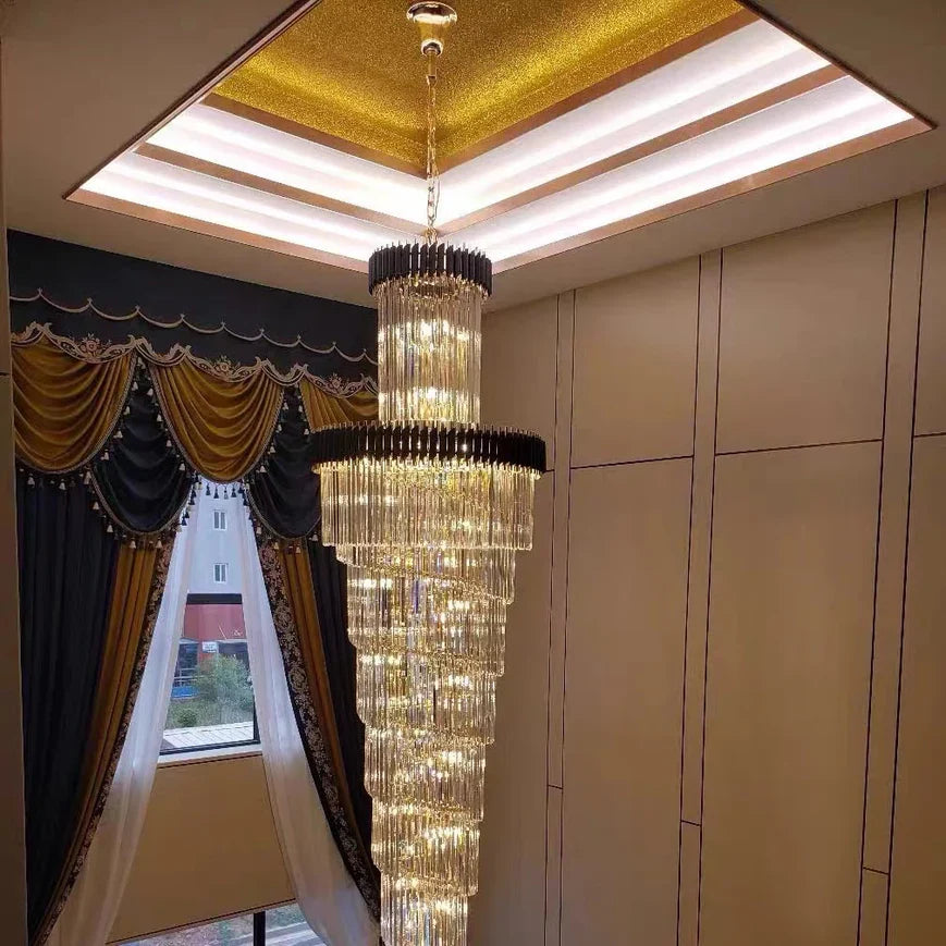 Cyrus Multiple Tier Crystal Chandelier-MEET LIGHTING