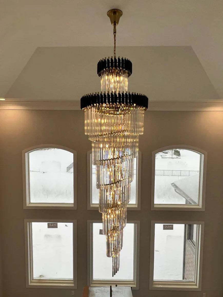 Cyrus Multiple Tier Crystal Chandelier-MEET LIGHTING