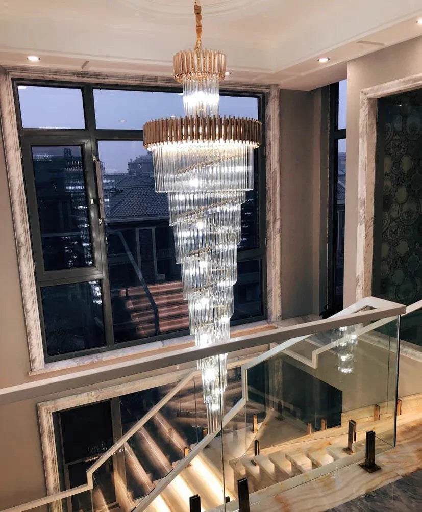 Cyrus Multiple Tier Crystal Chandelier-MEET LIGHTING