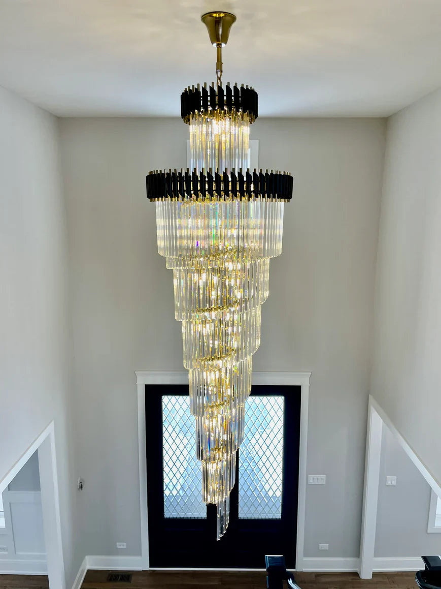 Cyrus Multiple Tier Crystal Chandelier-MEET LIGHTING