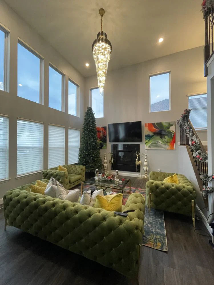 Cyrus Multiple Tier Crystal Chandelier-MEET LIGHTING