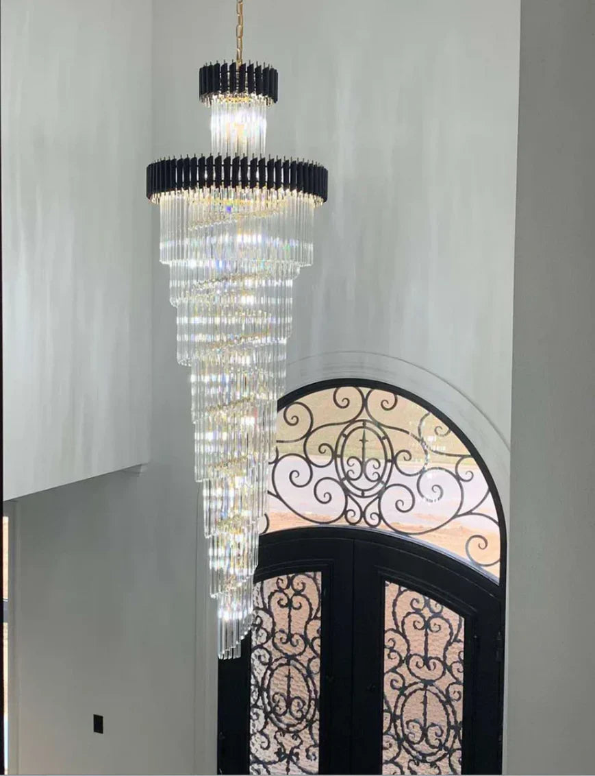 Cyrus Multiple Tier Crystal Chandelier-MEET LIGHTING
