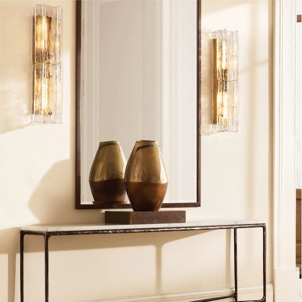 Lattic Clear Glass Wall Sconce