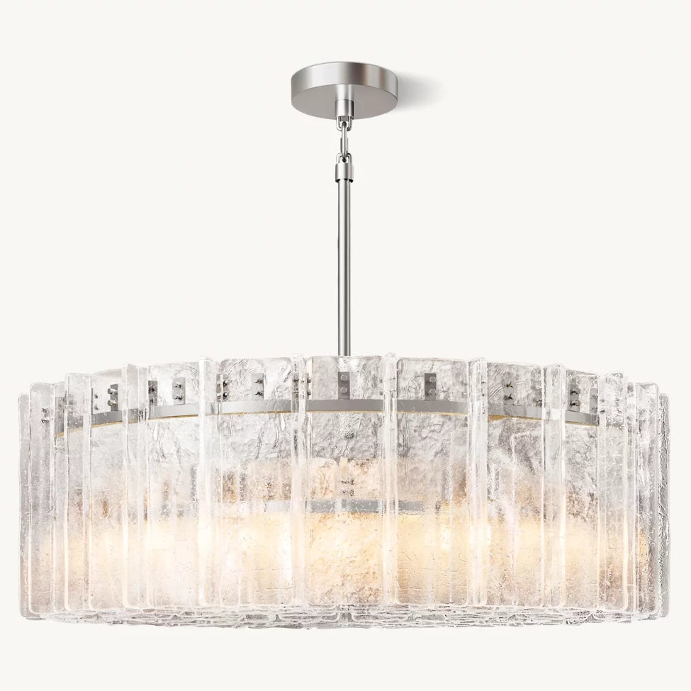 Lattic Clear Glass Round Chandelier 48"-MEET LIGHTING